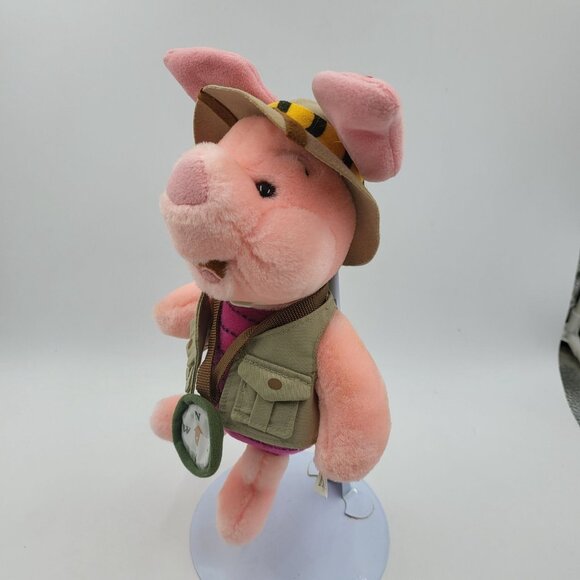Walt Disney World Winnie The Pooh Plush Safari Piglet Plush Animal Kingdom - Picture 2 of 9